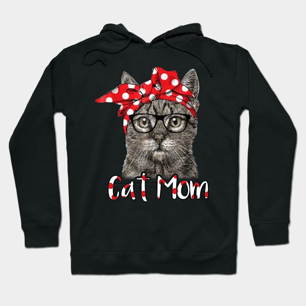 Funny Cat Mom T-Shirt for Cat Lovers Mothers Day Gift Idea Hoodie by Simpsonfft